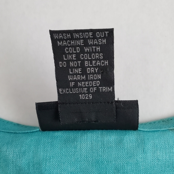 Rafaella 100% Linen Tunic with Beaded Neckline, S - Picture 5 of 7